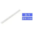 TRU COMPONENTS 1571491 Gaine thermorétractable sans colle transparent(e) 18 mm 6 mm Taux de retreint:3:1 Marchandise ven