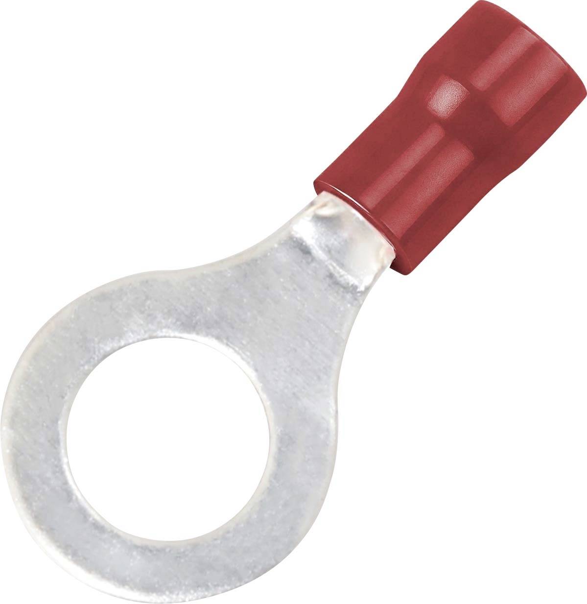 TRU COMPONENTS 1572135 Cosse à oeillet Section max.=1.50 mm² Ø du trou=6.4 mm partiellement isolé rouge 100 pc(s)