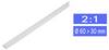 TRU COMPONENTS 1225503 Gaine thermorétractable sans colle blanc 60 mm 30 mm Taux de retreint:2:1 Marchandise vendue au mètre