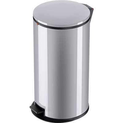 Hailo Pure XL 0545-020 Poubelle 44 l Tôle d'acier (Ø x H) 450 mm x 700 mm argent mécanisme à pédale, couvercle à bascule