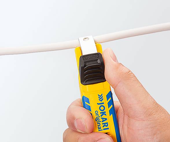 Jokari T71000 Couteau à dénuder adapté pour câbles ronds, câbles pour pièces humides 8 à 28 mm-4