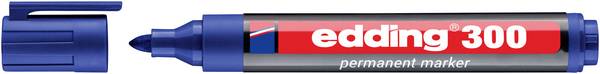 Edding 300 4-300003 Marqueur permanent bleu foncé résiste à l'eau: oui