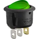 TRU COMPONENTS TC-R13-208B-02 Interrupteur à bascule 12 V/DC 20 A 1 x Off/On Couleur d'éclairage (ampoule LED): vert à a