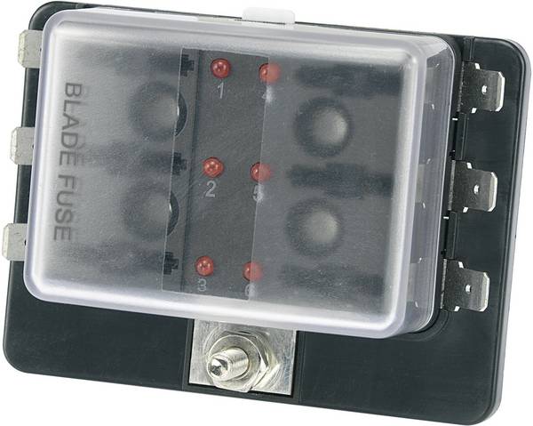 TRU COMPONENTS TC-R3-76-01-3L106 Porte-fusible pour automobile avec affichage du statut Adapté pour (fusibles) fusible plat standard 30 A 32 V/DC 1 pc(s)