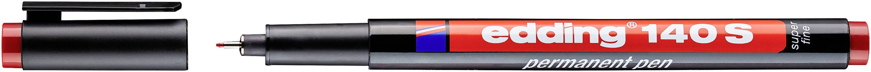 Edding Feutre pour transparent 140 S permanent pen super fine 4-140002 rouge