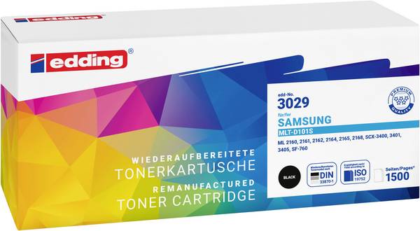 Cassette de toner compatible noir Edding EDD-3029 remplace Samsung MLT-D101S 1500 pages 1 pc(s)