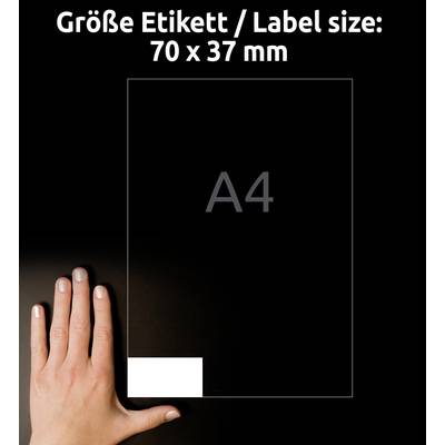 Avery-Zweckform 3474-10 Etiquette universelles 70 x 37 mm papier blanc 240 pc(s) fixation permanente imprimante à jet d'-6