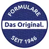 'FORMULARE L'Original. Depuis 1946' est inscrit dans un cercle bleu. L'arrière-plan est composé d'un texte répété.