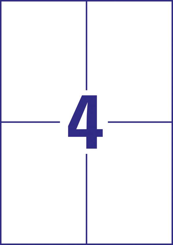 Chiffre '4' en bleu sur un fond blanc, encadrée par un fin rectangle bleu.