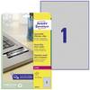 Avery-Zweckform L6013-8 Etiquette plaques signalétiques 210 x 297 mm film de polyester argent 8 pc(s) fixation permanente imprimante laser, photocopieuse, inscription à main