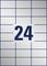 Le nombre '24' en bleu au centre d'un fond rectangulaire blanc avec des lignes bleu foncé formant une grille.