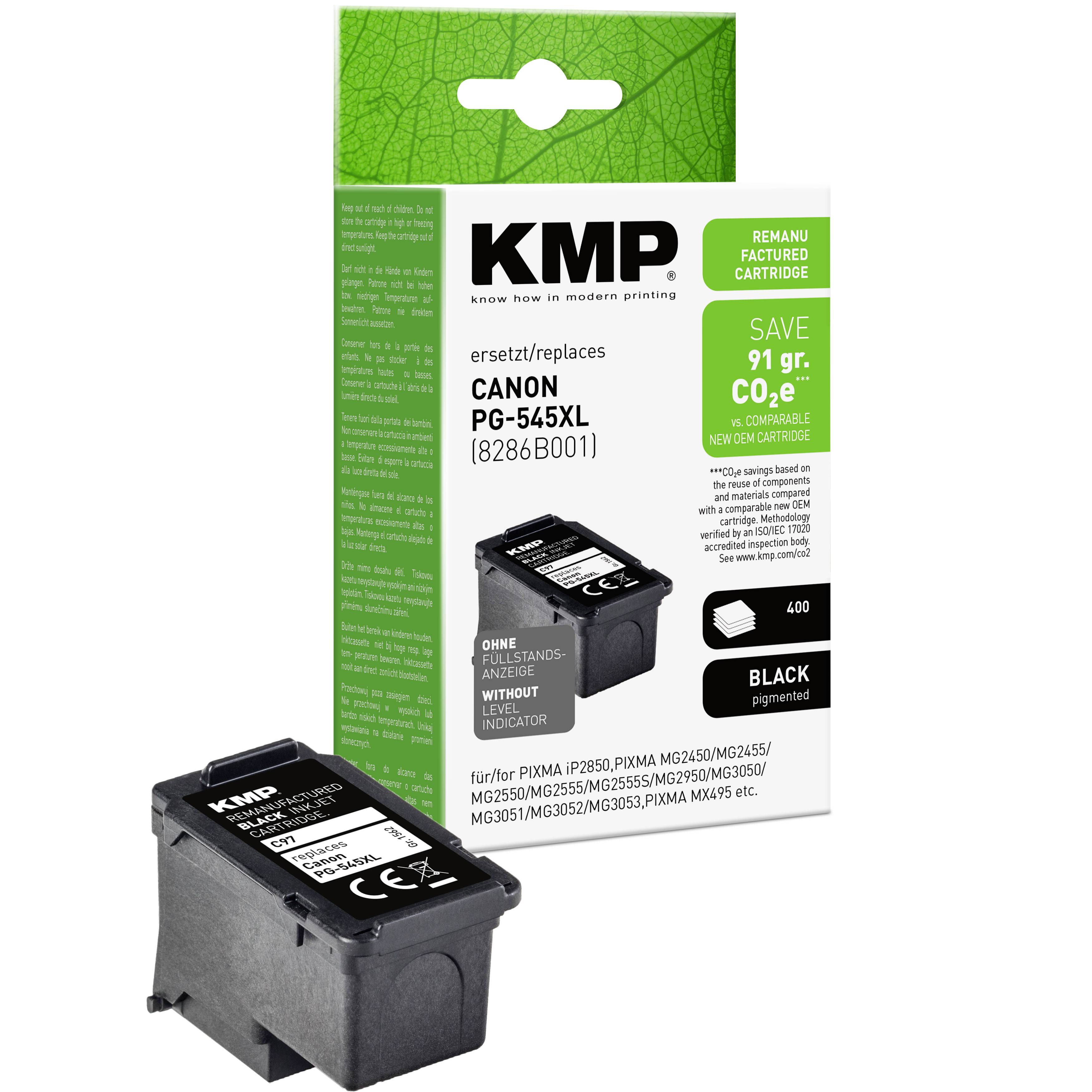 KMP Encre remplace Canon PG-545 XL compatible noir C97 1562,4001