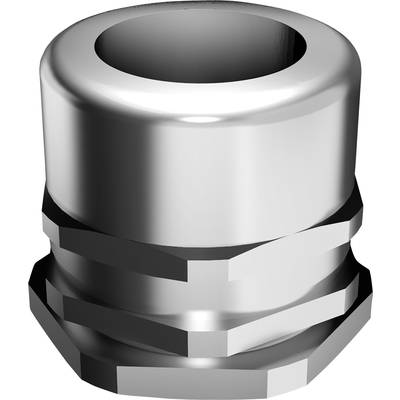 Composant métallique cylindrique argenté avec une partie centrale rainurée et un intérieur creux.