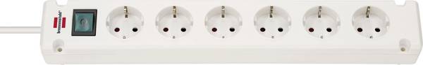 Bloc multiprise avec interrupteur Brennenstuhl 1150650326  blanc contact de protection 1 pc(s)