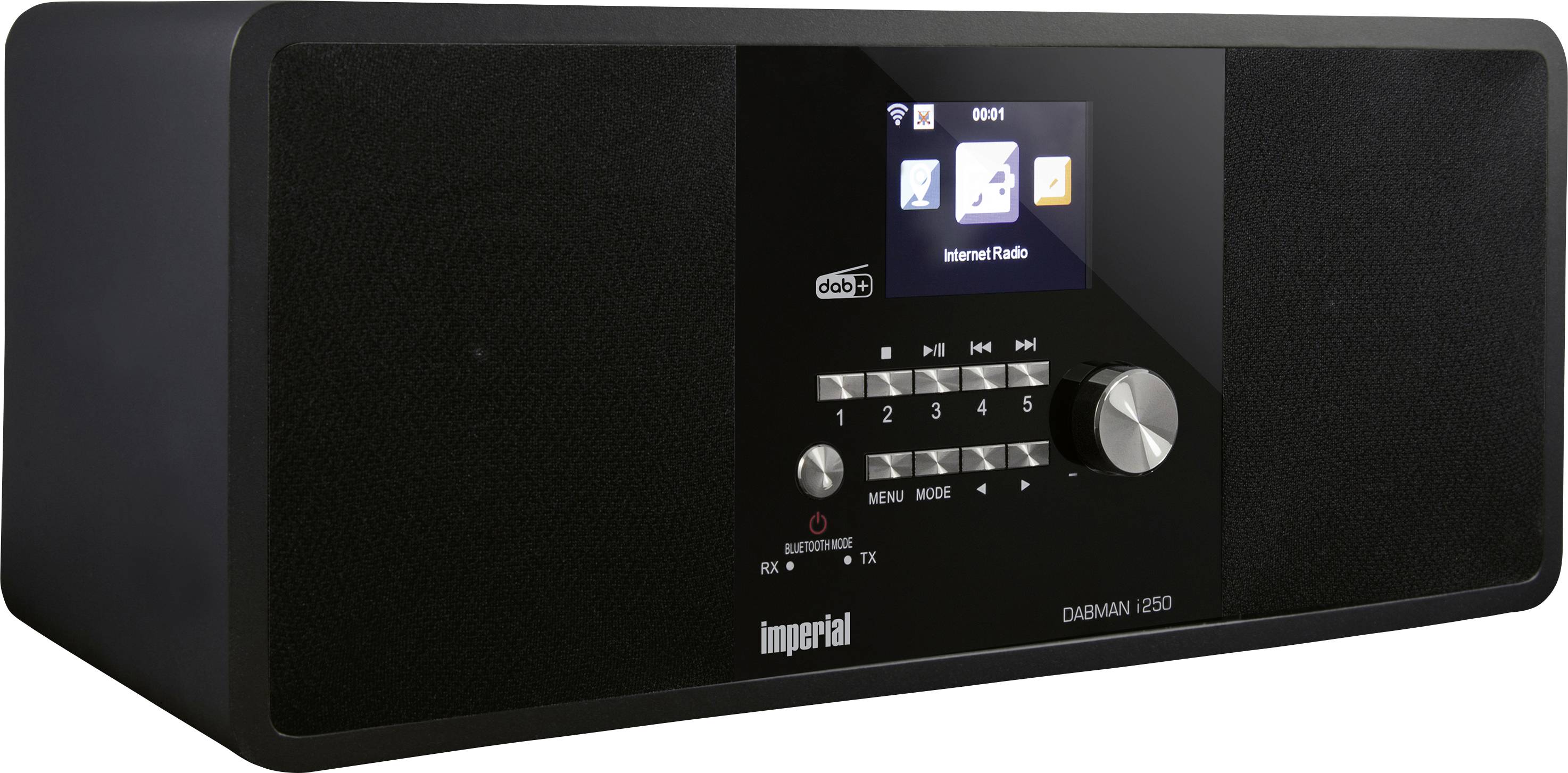Imperial DABMAN i250 Radio de table Internet DAB+, FM AUX, Bluetooth, USB, WiFi, radio internet noir-3