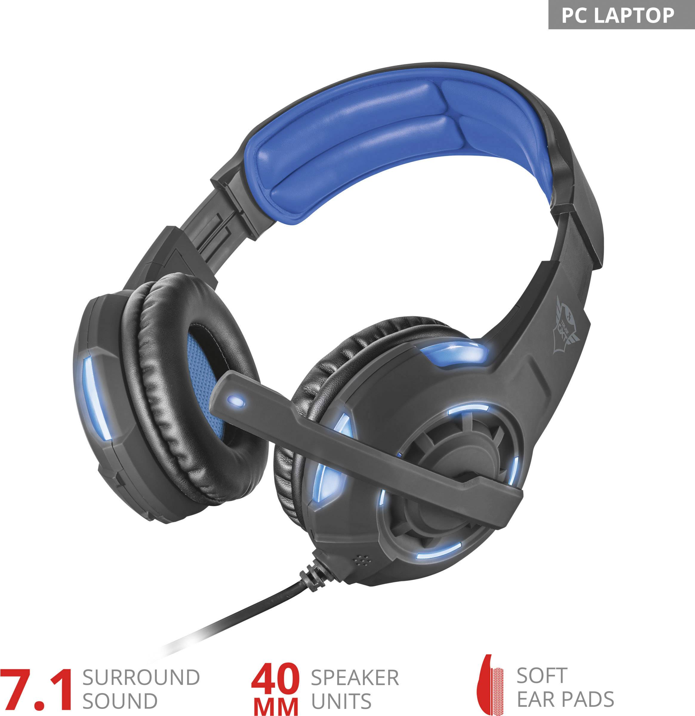 Trust GXT 350 Radius Micro-casque supra-auriculaire filaire 7.1 Surround noir mise en sourdine du microphone Gaming-1