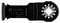 Lame de scie Bosch Starlock noire pour bois, modèle AIZ 32 BSPC, avec échelle en pouces et l'inscription 'Hardwood Swiss Made'.