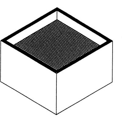 Un dessin de dé en noir et blanc avec un dessus pointillé.