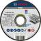 Disque à tronçonner Bosch portant l'inscription 'PRO Inox et Métal', diamètre 115 mm, vitesse max. 13 300 tr/min, compatible avec toutes les marques.