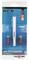 Lampe stylo LED en blister, comprenant deux piles. Points forts : protection contre les éclaboussures, en aluminium ultra-léger, garantie de 2 ans.