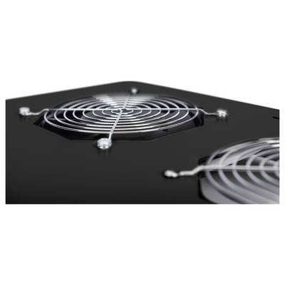 Digitus DN-19 FAN-2-B-N 19 pouces 2 x Ventilateur 1 UH montage fixe, avec interrupteur adapté à une baie de profondeur: -3