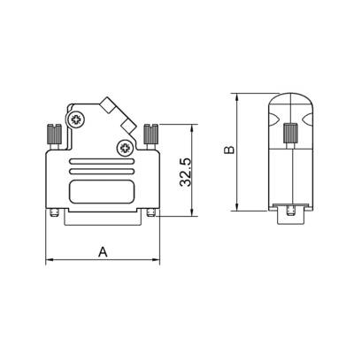 Dessin technique d'un interrupteur électrique avec dimensions : hauteur 32,5 mm. Différentes vues de profil et positions de vis représentées.