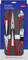 Ensemble de pinces professionnelles Knipex, composé de différentes pinces avec des poignées rouges et noires dans un emballage bleu.