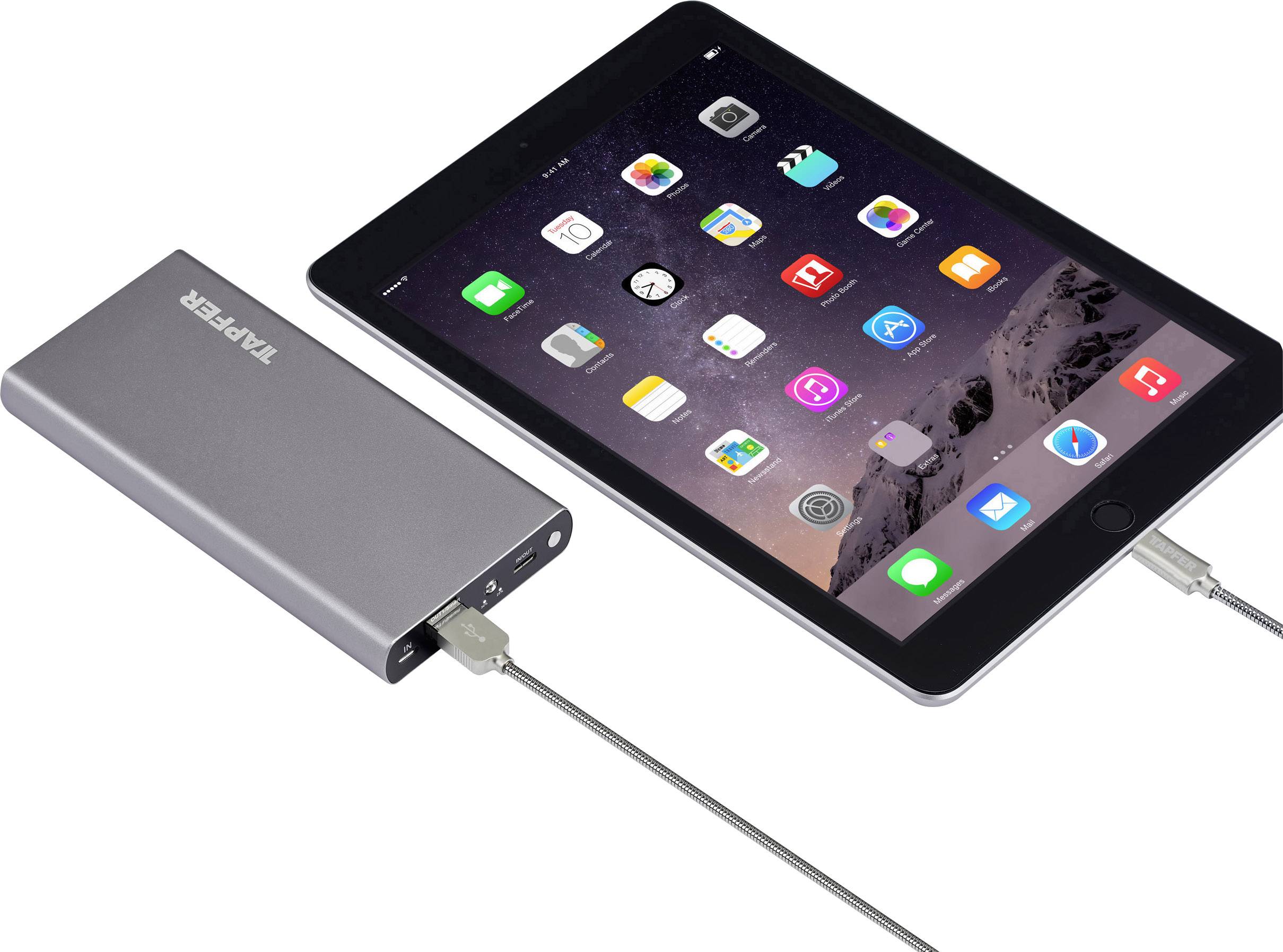 Tapfer TSP-5000 S Powerbank (batterie supplémentaire) 5000 mAh LiPo aluminium (métallisé)-7