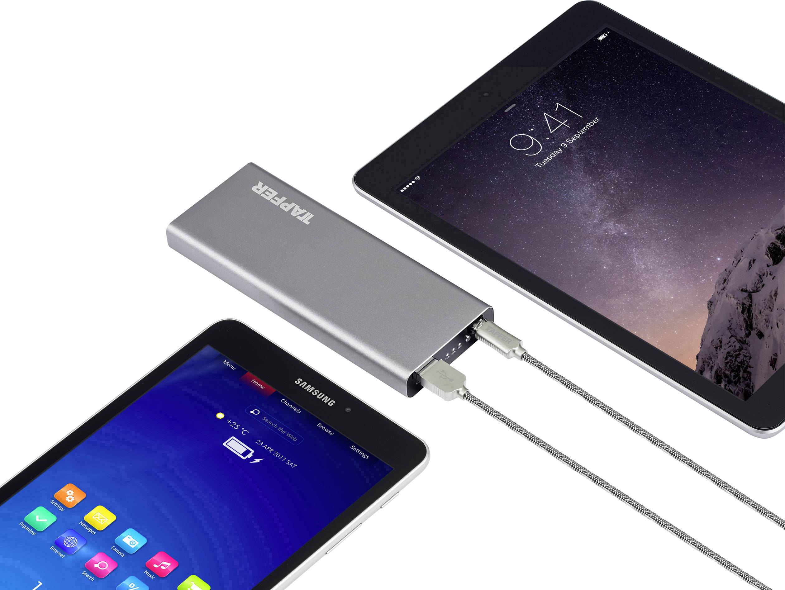Tapfer TSP-5000 S Powerbank (batterie supplémentaire) 5000 mAh LiPo aluminium (métallisé)-8