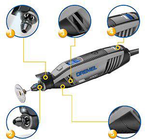 Outil multifonction Dremel 4300-3/45 F0134300JA + accessoires, + mallette 175 W-1