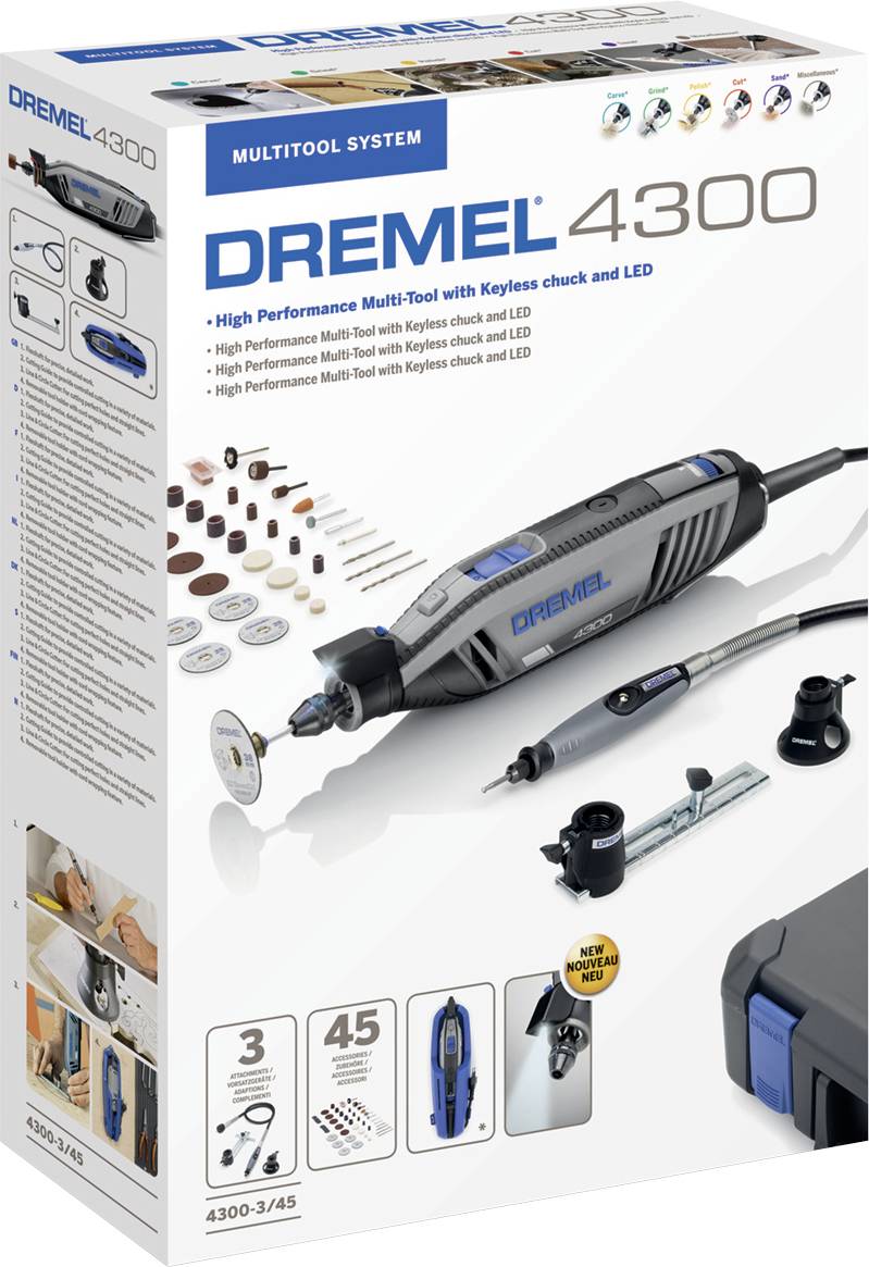 Outil multifonction Dremel 4300-3/45 F0134300JA + accessoires, + mallette 175 W-2