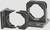 Illustration de colliers de câbles gris avec deux supports dans différentes positions, montrant la conception et les fonctions des colliers.