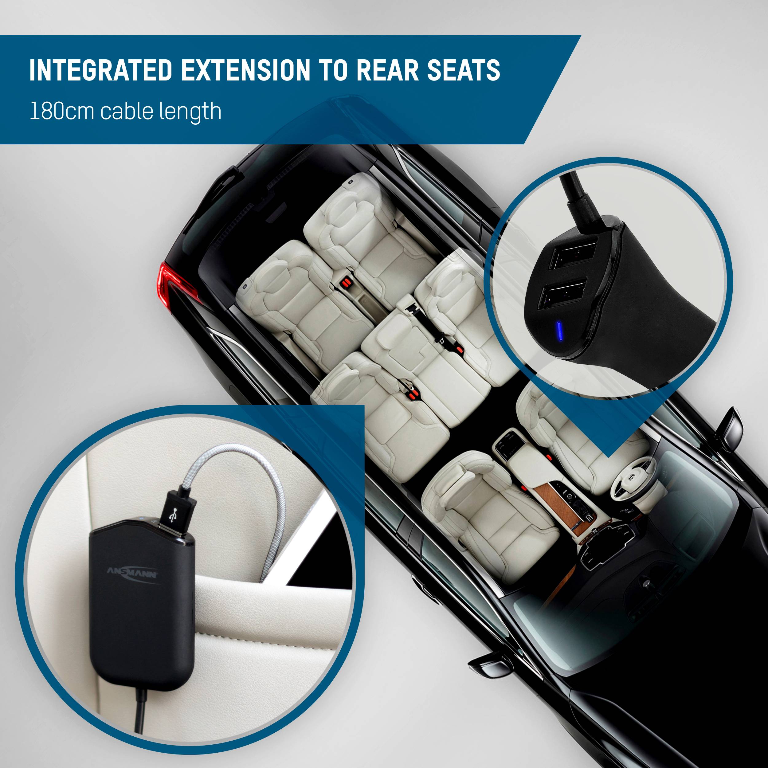 Image du symbole pour Ansmann In-Car Chargeur USB USB noir pour voiture, pour camion