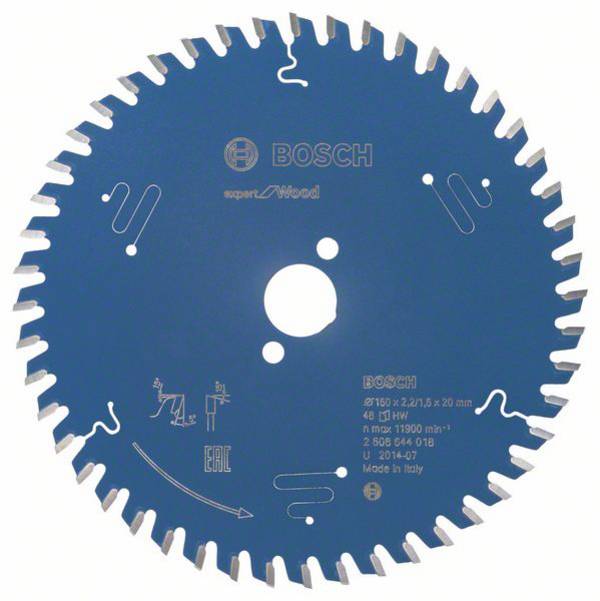 Bosch Accessories Expert for Wood 2608644018 Lame de scie circulaire 160 x 20 x 1.6 mm Nombre de dents: 48 1 pc(s)