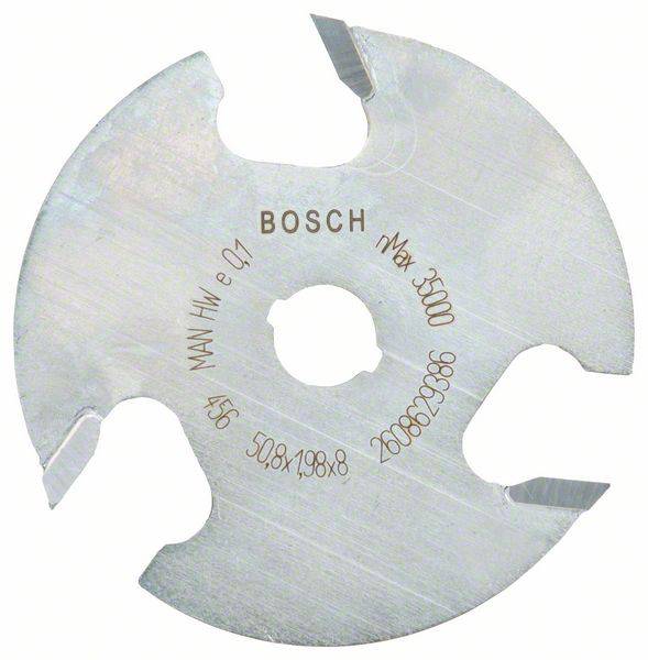 Lame de scie à métaux portant l'inscription 'BOSCH', adaptée pour un couple maximal de 5000. 50,8 x 1,98 mm, numéro de modèle 2608633366.