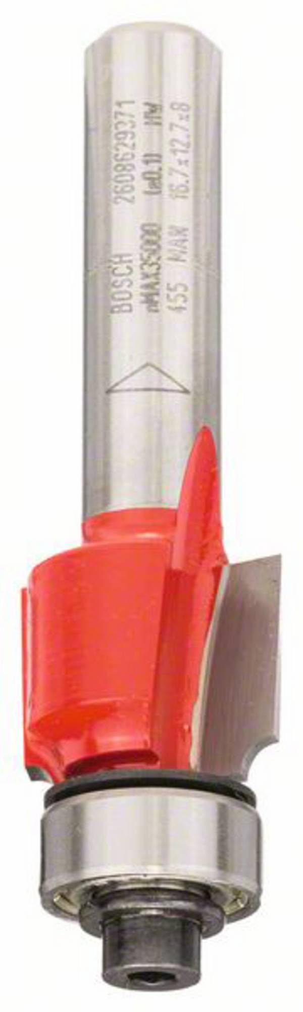 Bosch Accessories 2608629371 Fraise à moulurer Carbure de tungstène arc en plein cintre  Longueur 54.9 mm Dimension produit, Ø 16.7 mm Longueur de travail 12.7 mm Diamètre de tige 8 mm