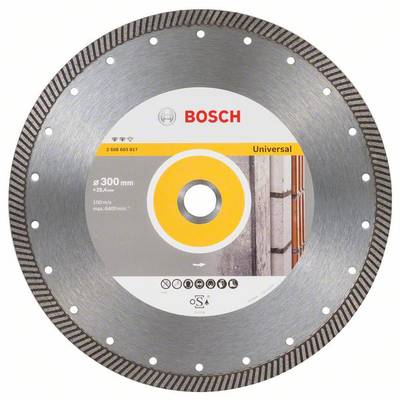 Bosch Accessories 2608603817 Expert for Univ. Turbo Disque à tronçonner diamanté Diamètre 300 mm Ø de perçage 25.40 mm  