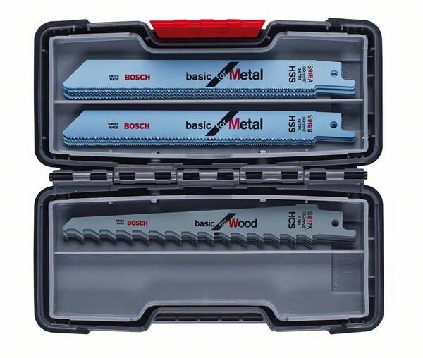 Bosch Accessories 2607010901 Set de lames de scie-sabre Wood and Metal Basic, 15 pièces 1 set