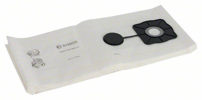 'Sacs d'aspirateur Bosch avec raccord en plastique. Adaptés à certains modèles pour collecter la poussière et les saletés.'