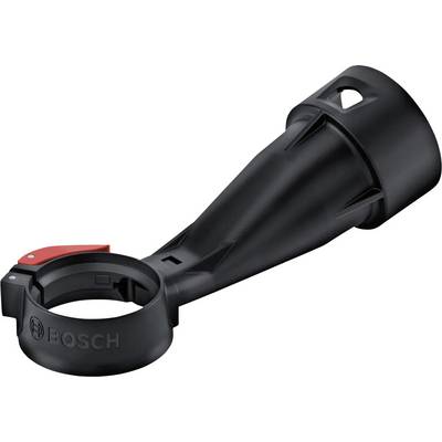 Accessoire d'extraction de poussière Bosch, noir, avec un entonnoir conique et un collier de serrage circulaire, utilisé pour améliorer la collecte des poussières lors du perçage.