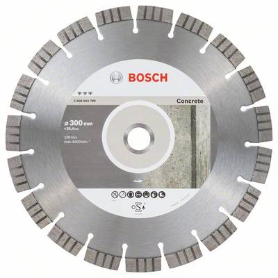 Bosch Accessories 2608603799 Best for Concrete Disque à tronçonner diamanté Diamètre 300 mm Ø de perçage 25.40 mm  1 pc(