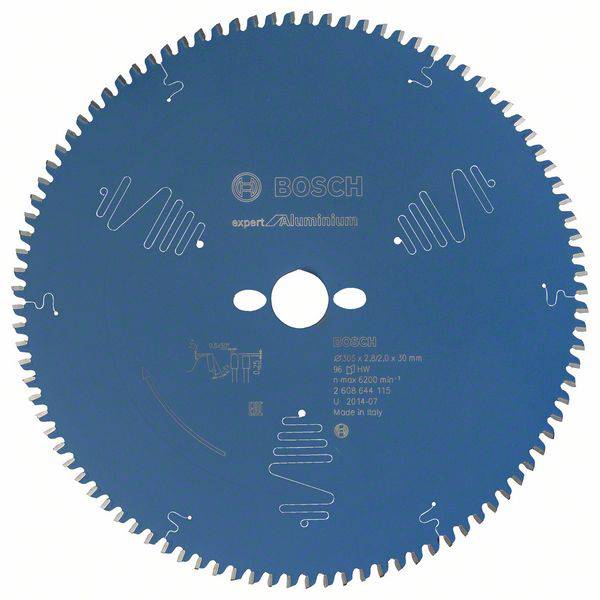 Bosch Accessories Expert for Aluminium 2608644115 Lame de scie circulaire 305 x 30 x 2 mm Nombre de dents: 96 1 pc(s)