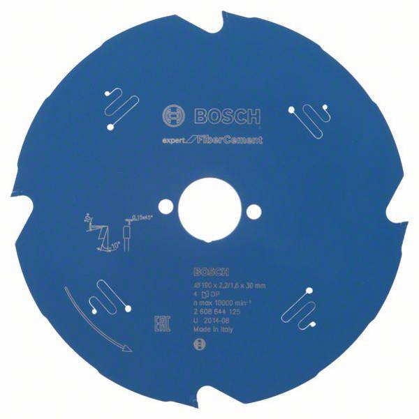 Bosch Accessories Expert for Fiber Cement 2608644125 Lame de scie circulaire 190 x 30 x 1.6 mm Nombre de dents: 4 1 pc(s)