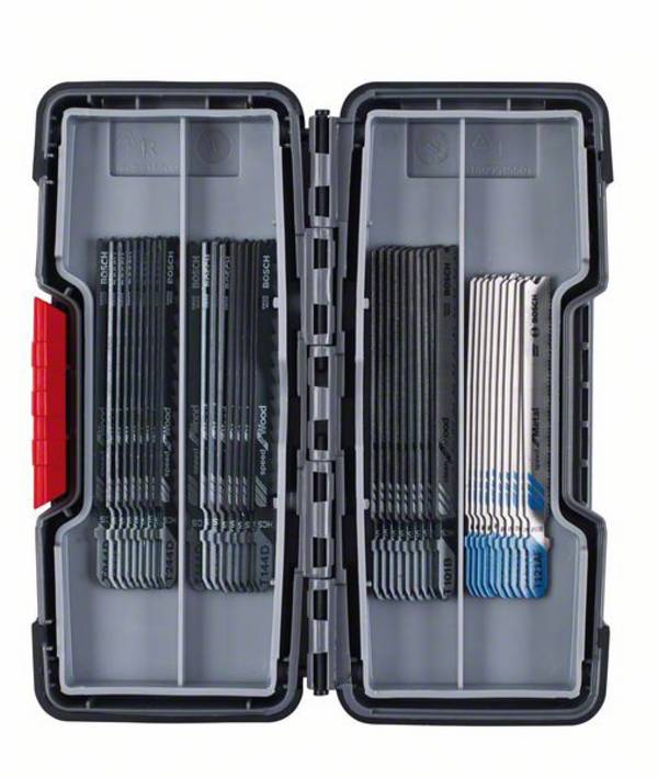 Bosch Accessories 2607010904 Set de lames de scie sauteuse Wood and Metal, 40 pièces, emmanchement à simple accroche  1 set