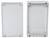 Deux boîtiers en plastique gris de forme rectangulaire, l'un ouvert et l'autre fermé. Adaptés pour les composants électroniques.