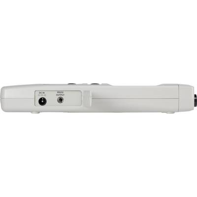 Dos d'un appareil électronique blanc avec des ports pour 'DC IN' et 'PHONES OUTPUT'.