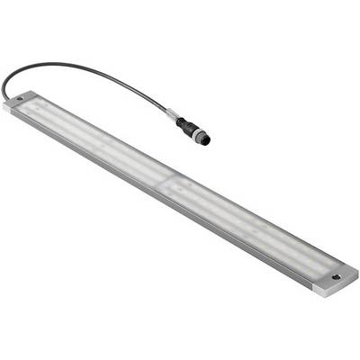 Lampe LED avec boîtier métallique rectangulaire, câble enfichable connecté, adaptée aux applications d'éclairage.