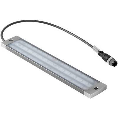 Luminaire LED rectangulaire avec cadre métallique et connexion câblée. Adapté aux applications industrielles ou techniques.
