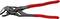 Une clé à pinces rouge de la marque Knipex, avec une ouverture réglable, utilisée pour diverses tâches de préhension et de maintien.