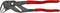 Une clé à pinces rouge avec une tête de préhension noire de la marque KNIPEX. Adaptée pour tenir, saisir et tourner des objets.